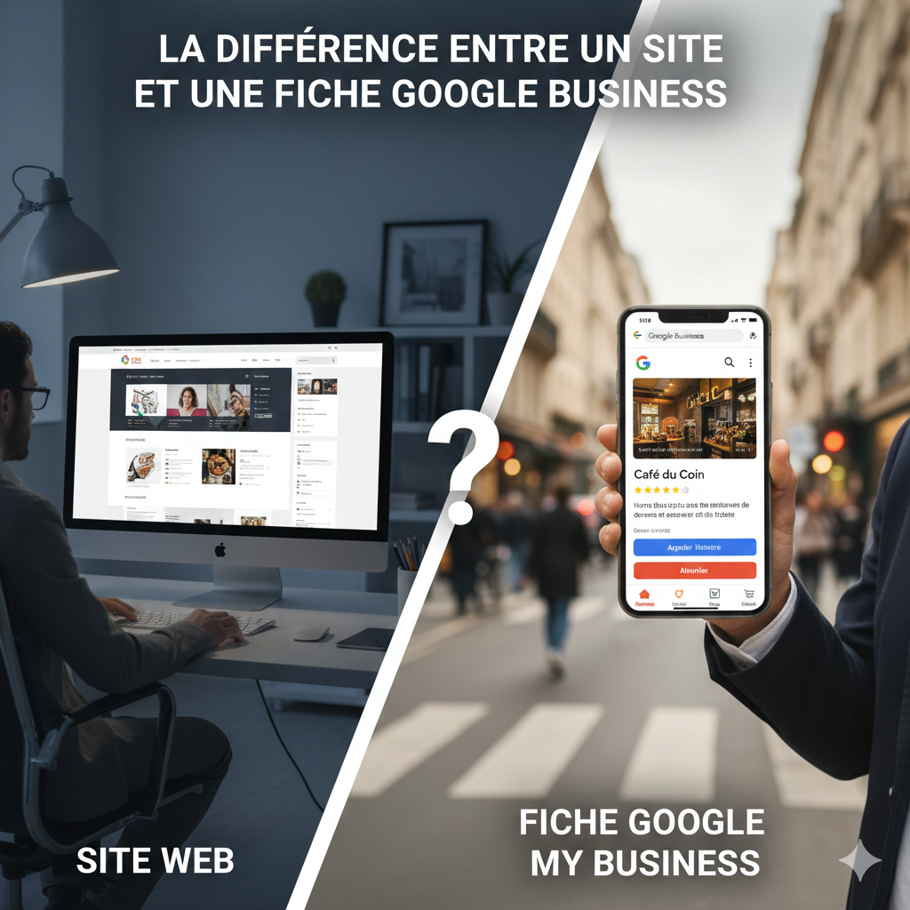la différence entre un site et une fiche Google My Business