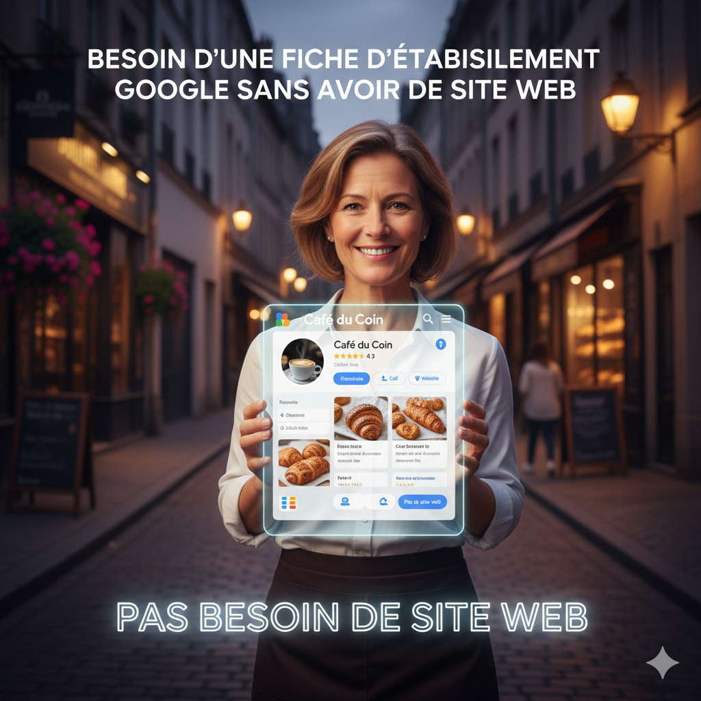 besoin d'une fiche d'établissement Google sans avoir de site web
